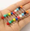 Plataforma de comercio electrónico transfronterizo para Europa y Estados Unidos para anillo de lengua con bola de goma color caramelo simple decoración de lengua joyería de punción de acero inoxidable