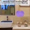 Tapete de silicone para lavar maçãs portátil com ventosa ferramenta de limpeza de pincéis de maquiagem de beleza tapete de silicone para lavar pincéis em estoque