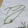 Novo Estilo Cordão de Pingente Tecido à Mão de Jade Hetian, Cordão de Colar Simples de Alta Qualidade, Cordão para Pendurar no Pescoço