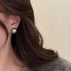 Pendientes elegantes y elegantes de perlas grises que combinan con todo, de estilo francés, para mujer, de alta calidad, de lujo, de nicho, de color gris, sencillos, a la moda.