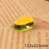 Simulação de desenho animado mini hambúrguer comida brincar resina acessórios brinquedos de comida DIY material para capa de celular acessórios atacado