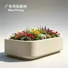 Caixa de Flores de Cimento UHPC de Ultra-Alta Resistência Tamanho Grande Vaso de Flores Estilo Pedra Retrô Recipiente de Flores para Paisagismo de Jardim Externo Personalização