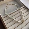 Collar de perlas de imitación barrocas multicapa estilo Chanel, cadena retro ligera de lujo con nicho, accesorios de moda para mujer