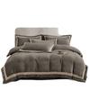 Terciopelo de Leche Engrosado Terciopelo Jacquard Juego de Cuatro Piezas Invierno Cálido Doble Cara Terciopelo Coral Sábanas y Fundas de Edredón Ropa de Cama
