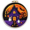 Ins Venta Caliente Halloween Fantasma Calabaza Decoración de Fieltro Colgante para Niños Dibujos Animados Poke Fieltro de Lana Agujado Bordado a Mano Poke