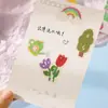 Paquete de Pegatinas Muran Pet Manual de Huevos de Pascua de Respaldo Material Pegatinas Decorativas Recompensa para Niños Flores Pegatinas Impermeables Lindas