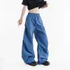 Pantalones Cargo para Hombre Serie Montaña Azul Retro Francés, Pantalones Deportivos Casuales de Senderismo Plegados de Secado Rápido para Otoño