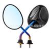 Tartaruga do Milênio retrovisor carro elétrico scooter refletor panturrilha U + fogo fantasma legal cor de broca de carbono refletor de titânio