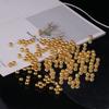 Amarelo Dourado Conservador de Cor Brilhante Contas Douradas Contas Douradas Conservadoras de Cor Acessórios para Joias DIY Prata do Tibete Contas Soltas Contas Separadas Contas Redondas Acessórios