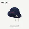 Sombrero de Pescador Ajustable de Mezclilla Estilo Japonés para Mujer, Primavera y Verano, Sombrero de Algodón para Adulto de Ala Ancha, Moda Retro, Versátil para el Viaje Diario