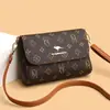 Bolso Transfronterizo para Mujer, Estilo Retro Europeo y Americano, Colores Contrastantes, Diseño de Monograma, Bolso para Mamá de Mediana Edad, Moderno, Sencillo, Versátil, Bolso Pequeño Cuadrado de Hombro Cruzado