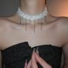 Gargantilha de Pelúcia de Outono e Inverno Natal Colar Mao Mao Feminino Nicho de Luxo Leve Acessórios de Colar Acessórios de Ano Novo Mulheres