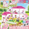 Brinquedos da Moda 7348 Blocos de Montar para Meninas 7008 Castelo de Gelo Villa Quebra-Cabeça Infantil Montagem Brinquedos para Meninas Transfronteiriço