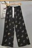 Pantalones de pijama de algodón para mujer, verano, finos, estampados, casuales, de pierna ancha, pueden usar mujeres embarazadas, comercio exterior, pantalones de talla grande
