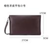 Bolsa de Mão Masculina Couro Genuíno Grande Capacidade Clutch Bolsa de Negócios Moderna Couro Macio Envelope Bolsa Top Clutch de Pele de Ovelha