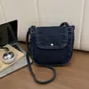 Popular Bolso Cruzado Nuevo Bolso para Teléfono Móvil de Primavera Casual 2026 Bolso de Hombro Artístico Mezclilla Estilo Coreano Versátil Solapa