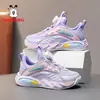 Sapatos Babu Dou para Meninas 2026 Primavera e Outono Malha Respirável Tênis Casuais para Meninas, Tênis Esportivos Infantis para Crianças Maiores