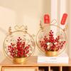 Flores Artificiales para Bodas, Cestas de Flores de Bayas Rojas, Fruta de la Fortuna, Flores para Nochevieja, Adornos de Flores Artificiales, Decoraciones para Bodas, Flores Decorativas