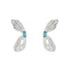 Pendientes de mariposa líquidos sencillos de estilo europeo y americano para mujer, diseño de nicho de moda, pendientes asimétricos con alas de mariposa.