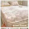 Conjunto de lençóis de cama espessos, estampados, de três peças, com textura tridimensional de veludo de leite, adequado para dormitórios estudantis, protetor de colchão tamanho solteiro 0,9m