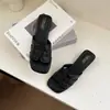 Pantuflas Casuales para Mujer en Verano, Estilo Simple, Tacón de Cuña, Antideslizantes, Suelas Suaves, Cómodas para los Pies, Sandalias Planas de Alta Gama
