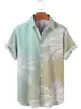 Camisa hawaiana estampada de verano para hombre, informal, de estilo independiente, de gran oferta, para vacaciones en la playa, fabricante transfronterizo.
