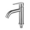 Grifo de Acero Inoxidable 304 Frío Único Manija Única Un Agujero Grifo para Lavabo de Encimera Grifo para Baño de Hotel Venta al por Mayor