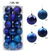 Bola de Decoração de Natal Bola de Plástico Galvanizado Pacote com Balde Bola de Natal Pingente para Teto de Shopping Ornamentos de Bola de Natal