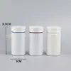 Garrafas plásticas sólidas para atacado com tampas coloridas de dupla camada, frascos dispensadores de boca larga de 120ml, frascos brancos Qianlin de 150ml