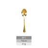 Juego creativo de cubiertos occidentales de acero inoxidable 304 color oro titanio, forma de gota de agua: cuchillo para bistec, cuchillo de postre, cuchara de café