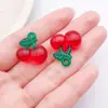 Resina DIY Simulação Resina Tridimensional Com Penduricalho Cereja Maçã Frutas Enfeites Acessórios Chaveiro Pingente Pacote de Material