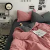 Juego de Ropa de Cama de Cuatro Piezas Grado Madre y Bebé Nueva Sábana de Algodón Puro Funda Nórdica Funda de Almohada Juego de Tres Piezas para Dormitorio de Estudiante 4