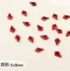 Fondo plano Super Flash Rojo de Año Nuevo Forma Especial Diamante para Uñas Vidrio Rhinestone Mixto Mini Corazón Broca para Uñas al por Mayor