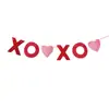Banner de Corazón de Amor Xo para el Día de San Valentín, Bandera Decorativa de Cadena en Forma de Corazón Roja en Inglés, Decoración Romántica para Fiesta de Boda y Confesión