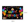 Telón de fondo transfronterizo para cumpleaños, nuevo, negro y dorado, decoración de ambiente para la disposición de la escena de la fiesta, feliz primer cumpleaños, banner de fondo