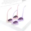 Óculos de Sol Infantis Moda Pérola Amor Atacado Meninas Transfronteiriços Pequena Princesa Novo Coração de Pêssego Óculos de Sol Anti-UV
