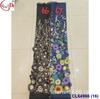 Material para vestido de noche bordado fondo grueso flor grande 3D malla transparente vestido aplique tela de encaje bordado