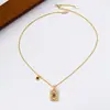 Popular Collar con Colgante de Circonita Vintage Nueva Moda Cadena Ligera de Lujo para Mujer Cadena para Clavícula Nicho Venta al por Mayor