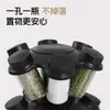 Estante giratorio para especias con forma de hongo negro, estante de almacenamiento para cocina, estante para frascos de especias y condimentos, estante de almacenamiento portátil