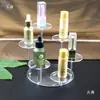 Soporte de exhibición de escalera acrílico transparente desmontable para cosméticos, aceites esenciales, lápiz labial y exhibición de modelos de bolsos
