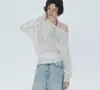 Estilo Veraniego Perezoso ANACHIC: Cubierta de punto ligera, transparente, de un solo hombro y espalda descubierta - un top de moda, de corte holgado y hombros descubiertos