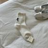 Calcetines sencillos de media caña estilo japonés para mujer, primavera y verano, calcetines de rizo con lazo en el talón, calcetines modernos que combinan con todo, estilo preppy