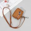 Bolsa de Monedas Mini Bolso Cruzado de Piel de Vaca de Primera Capa para Mujer Cuero Genuino Simple Colgante para Cuello Almacenamiento de Auriculares Labial Cartera para Monedas para Mujer