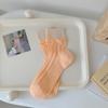 Calcetines de color liso para mujer, calcetines de tubo de boca doble Luo, calcetines de verano finos falsos de dos calcetines con costuras, calcetines de una generación de cabello