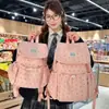 Mochila Saco com Tampa Flip-Top de Bolinhas para Mulheres, Estilo Universitário, Bolsa para Faculdade e Trabalho, Mochila Pequena Casual de Viagem de Nicho