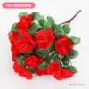 Rama de Azalea Simulada Rododendro Flor Artificial de Plástico Cama de Flores Decoración de Paisajismo Proyecto Flor de Seda Insertada Escena Comercial Área Escénica Paisajismo