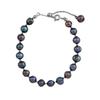 Pulseira de Pérolas Naturais de Água Doce para Mulheres, Design de Nicho Estilo Retrô, Acessórios de Pérolas Cinza Pavão, Pulseira Ajustável Fashion