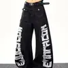 Jeans Retro Americanos Desestructurados de Pierna Curva para Hombre Diseño de Calle Pierna Ancha Sueltos Favorecedores con Caída En Stock Dropshipping