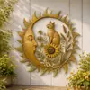 Producto nuevo más vendido en Amazon transfronterizo: Decoración de pared de sol, colgante de artesanía de hierro, en stock para entrega rápida