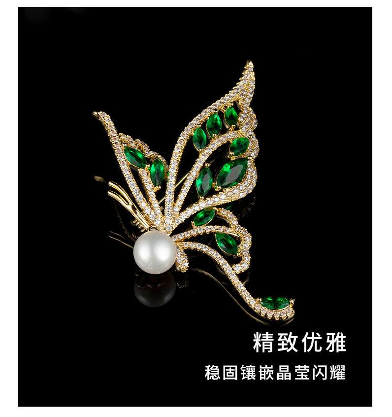 法式奢华优雅蝴蝶胸针小众设计高档昆虫胸花新款甜美气